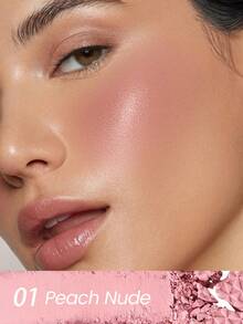 Pudaier 2-In-1 Blush & Highlighter Palette - Buildable Color, Luminous Glow Finish, Long-Lasting, Portable - #01 - View 2
