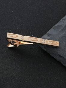 1pc Hot-Selling Men's Formal Luxury Tie Clip, Fashionable Colorful Business Gold & Silver Suit Accessory, Versatile Gemstone Inlaid Tie Clip For Evening Dress Suit Shirt, Elegant Gold & Silver Tie Clip Accessory, Cross-Border Men's Wholesale High-End Tie Clip, Business Formal Rhinestone Press-On Glossy & Matte Korean Style For Formal Meetings - Tie Clip - View 17