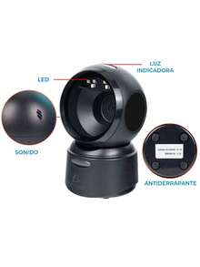 Lector De Código De Barras de Escritorio Shawty 1d/2d Lector Qr Con Usb Automático Sin Manos - Negro - Ver 5