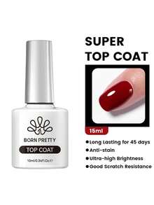 BORN PRETTY 10ml 底胶超级亮面封层套装 指甲油凝胶套装 超亮泽持久封层 哑光封层