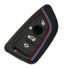 Silicone Car Key Case Cover Shell Fob For BMW F30 F31 F32 F34 F20 F21 F07 F10 1 3 5 7 Series X1 X3 G01 X4 G02 X5 F15 F16 M3 M4 - Black - View 3