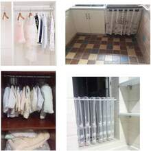 Varillas de tensin para armario, paquete de 6 varillas de tensin de resorte, barra de cortina de tensin ajustable de acero, varilla de ducha, varilla para ventana, varilla para armario 9, 8 - 15, pulgadas - 9,8-15,7 pulgadas + Blanco - Ver 4