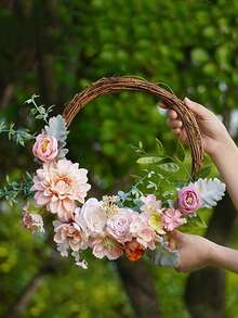 1pc Artificial Flower Box Set, Includes Fake Flowers, Suitable For DIY Decor, Wedding Bouquets, Luxury Boutiques, Home Decor (Pink), Valentine's Day & Spring - Multicolor - View 6