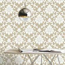 RoomMates RMK9112WP - Papel pintado, diseño de damasco gris(Oro) - Multicolor - Ver 4