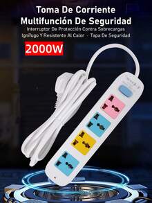 Multicontacto Extension Para Uso Interior Hogar y Oficina - Tipo de Enchufe A USA (110-127V) - Ver 11