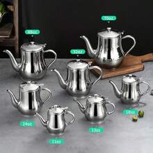 重型不锈钢茶壶/咖啡壶，内置过滤器 - 商用及家用，防锈结构，清晰刻度 - 适用于家庭、餐厅、酒店、办公室 - 耐用厨房茶壶，适用于散装茶叶、咖啡、汤 - 易于清洁设计，餐厅设备，优雅厨具，坚固耐用，多功能炊具，专业厨师之选 - 彩色 - 查看 2
