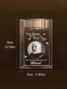 Chân nến pha lê in ảnh cá nhân hóa - 11 kiểu dáng - Có thể tùy chỉnh, thích hợp làm quà tặng đám cưới, sinh nhật hoặc các dịp lễ - Pha lê trang trí nghệ thuật - Thích hợp cho Giáng sinh, Lễ Tạ ơn, Ngày của Cha, Ngày của Mẹ và các dịp khác, ảnh pha lê 3D, tạo nên những kỷ niệm vĩnh cửu. - Nhiều màu - Xem 24