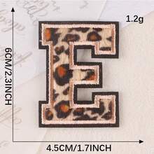 A-Z English Letter Patches, Leopard Print Embroidered Iron-On Stickers, Suitable For Clothing, DIY Name Apparel - Leopard - View 25