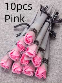 20pcs, 28cm/11in Length, 4.5cm/1.7717in Width. Valentine's Day, Teacher's Day, Rose Scented Soap Single Gift, Artificial Flower Soap Bouquet.