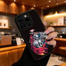 Funda de Teléfono Caballero Guerrero con Diseño de Capa Roja para iPhone 14 Pro Max 13 12 11 Plus  Galaxy S23 S22 S21 S20 Ultra Note 20 Funda de Teléfono para Parejas Regalo para Novio Novia Presente de Vacaciones - Café integral - Ver 6
