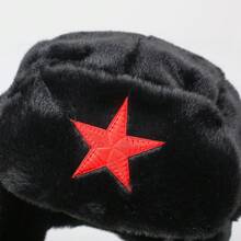 1 Mũ lưỡi trai thêu hình ngôi sao năm cánh cho nam, Mũ chống gió ấm áp dùng ngoài trời, thích hợp cho du lịch mùa thu/đông - màu đen - Xem 7