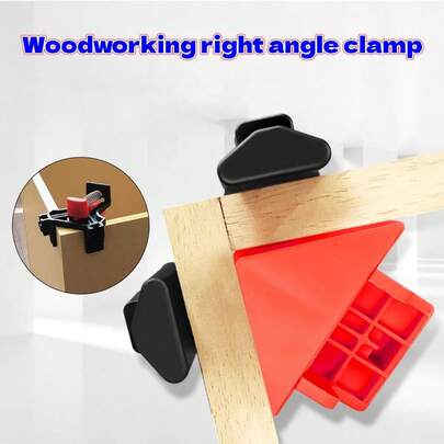 90度直角夹具，木工框架夹，快速夹具家用钻孔安装工具，木工助手