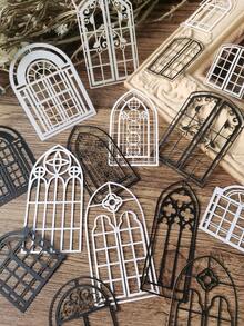 20pcs/Pack Vintage Hollow Flower Window DIY Decorative Scrapbooking Paper