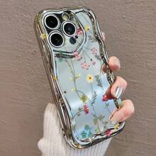 17 Pro Max/16 Pro/15 Plus/14/13/12/11対応 電鍍防摔スマホケース 小花柄デザイン スタイリッシュな外観 強化保護 衝撃吸収 スクラッチ防止 軽量で使いやすい 携帯電話のデコレーションと保護を両立 ファッション性豊 - シルバー - チェックする 5
