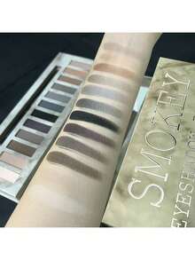 12 Colors Eyeshadow Palette With Brush Long Lasting Easy Makeup Brown Eyeshadow Palette Pink Eyeshadow Palette - 彩色 - 查看 7