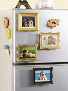 Customized 1pc Photo Fridge Magnets, Mini Photo Frame Fridge Magnets, Photo Fridge Magnetic Frame Stickers Can Also Be Placed Horizontally Or Vertically As Photo Frames. They Are Suitable For Kitchen, Room Decoration, Bedroom And Kitchen Decoration, Festival Commemoration, And As Small Gifts For Parties. - Multicolor - View 4