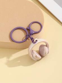 New Handmade DIY Realistic 3D Earphone Keychain, 1pc Cute Earphone Pendant Keychain, Creative Gift For Holidays, Suitable For Daily Use, Gift For Friends - Multicolor - View 5