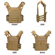 Multi-Functional Expandable Convenient Military Training/Team Training Tactical Vest, Large Capacity, Weight Vest, Adjustable - Black - View 4