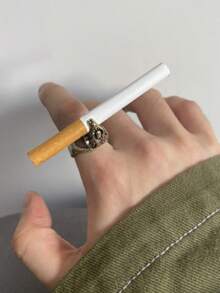 Men's Snake Shaped Cigarette Holder Ring Personalized Anti-Smoking Yellowing Cigar Ring One Piece - Medusa - View 2