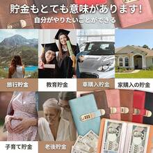 お札、お金の仕分け、封筒貯蓄銀行、ファイルバインダー、ダイヤルロック、取扱説明書付き、貯蓄計画、防災グッズ（中ページ、50ページ、現金シート枚積み重ね可能）（ブラック） - ブラック - チェックする 1