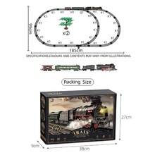 Model Train Set, Remote Control Train Toys With 3Way Smoke Locomotive, 5 Train Cars, Luxury Track Kit, Authentic Train Sounds & Lights, Rechargeable Battery, Top Present For Train Lovers - Black - View 8
