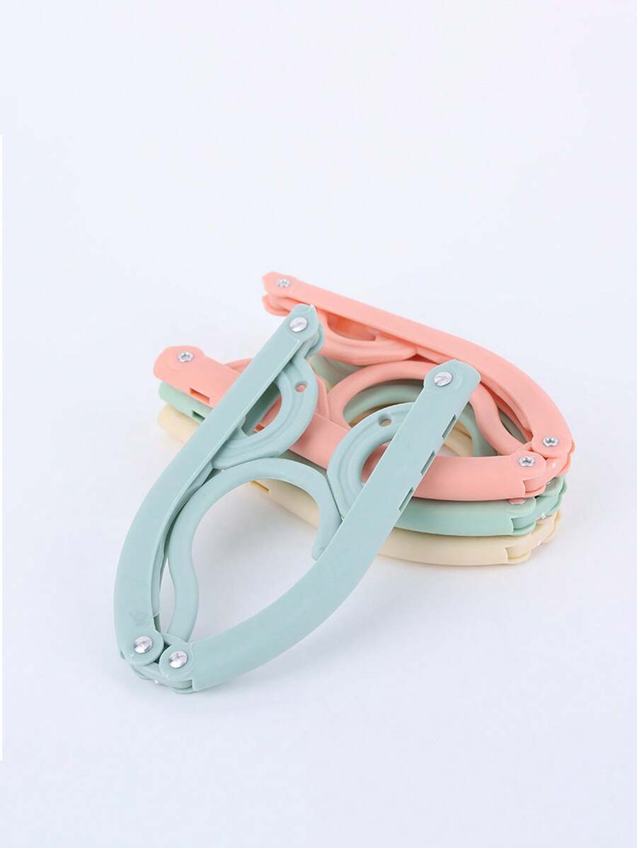 1/12 Pack Of Multi-Color Folding Clothes Hangers, Foldable Travel Clothes Hangers, Portable And Space-Saving Plastic Clothes Racks, Non-Slip And Space-Saving Travel Clothes Hangers With Smooth Surface And Non-Slip Design, Suitable For Travel, Business Trips And Home Use - Ideal For Hanging Underwear And Socks.