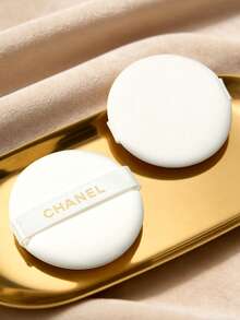 CHANEL White Blender, Makeup Tool, Ribbon Handle, Even Application, Luxury Puff, Polyurethane - White - View 2