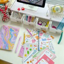 Kit de Diário DIY para Meninas de 8 a 14 Anos, Conjunto de Papelaria e Diário com Adesivos, Presentes de Aniversário para Meninas de 8, 9, 10, 11, 12, 13 e 14 Anos, Kit de Artesanato de Scrapbook, Ideia de Presente de Aniversário para Adolescentes - Dourado - Visão 6