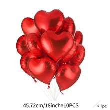 Red Valentine's Day Bow Balloon Set. Includes Extra Large Red Bow Foil Balloon, Red & Black Ombre Petal Balloons, Suitable For Valentine's Day, Birthday Decor, Engagement Party, Bridal Shower, Party Decoration, Home Decor, Anniversary. - Multicolor - View 13