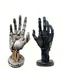 未来主义赛博朋克机械臂雕像，黑色手掌，游戏手柄支架，耳机支架，桌面摆件，送给游戏玩家和男士的完美礼物，适合万圣节、圣诞节、周年纪念日、感恩节等各种场合。 - 彩色 - 查看 5