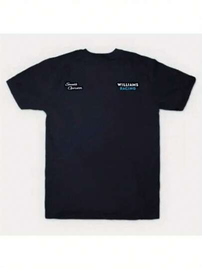 Camiseta de algodón impresa para hombres del equipo de carreras Williams de Carlos Sainz Smooth Operator