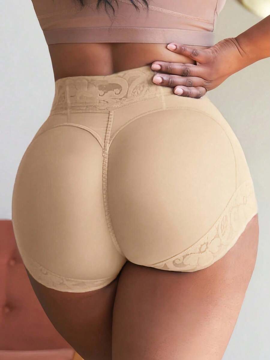 1件装女士高腰显瘦防滑短裤，适合日常穿着和运动