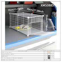 Pet Car Carrier Cage, Convenient Installation In Car Trunk, Removable Cage For Small Dogs & Cats, Prevents Movement In Backseat - Multicolor - View 12