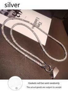 1 pieza Cordón de cuello con cristales de lujo, accesorio universal anti-pérdida compatible con Android y la mayoría de teléfonos inteligentes, regalo para madre, familia, amigos, niños, cumpleaños, vacaciones - Multicolor - Ver 8