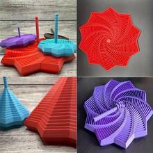 One 3D-Printed Sensory Extension Toy - A Retractable Fractal Hexagonal With Interlocking Layers, Suitable For Adults, A Christmas/Birthday Gift - A Focus And Mindfulness Aid, An Adult And Teen Toy, Smooth Spinning, Finely Crafted. - Multicolor - View 5