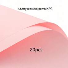 20 piezas de papel de envoltura impermeable para ramos de flores, papel de regalo floral de unicolor - polvo de sakura - Ver 2