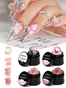 KAMUA 100g/30g Solid Extension Gel, Suitable For Nails - 3D Nail Art Sculpture Gel, Transparent Non-Sticky, Can Be Used For Carving And Shaping, Double-Ended Design, Flower Nail Decoration, Suitable For DIY Manicure At Home - Nhiều màu - Xem 10