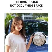 6 Layers Thick WindScreen Sunshade For  Mustang 2024-2025 Certified Foldable Windshield Sun Visor Proven To Block 99% UV Rays Heat Shield Cover Keeps Car Cool - Silver - View 7