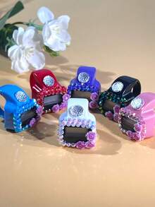 1pc Elegant Flower Ring Tally Counter, Mini Tasbih Ring Counter, Step Tracker, Suitable For Holiday Gatherings As Gift - Multicolor - View 12