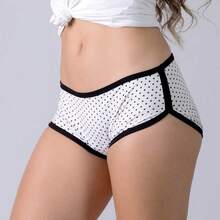 Fluxx White/Polka Dot Menstrual Nighttime Panties/Shorts - 查看 1