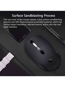 HP S1000 PLUS Wireless Mouse: Stable 2.4G Connection, 1600DPI Precise Adjustment, 10-Meter Transmission Distance, 4-Button Design Including A Back Button, Efficient For Office Document Processing, Compatible With Laptops And Desktops. - Fashion Champagne Gold - View 7