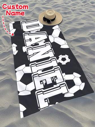 1 stuk gepersonaliseerde strandhanddoek met tekstontwerp, aangepast met uw naam. Perfect voor gebruik op het strand, bij het zwembad en tijdens strandvakanties. Deze multifunctionele strandhanddoek is ideaal voor buitenactiviteiten op het strand, op reis en biedt comfort tijdens het loungen, zonnebaden en ontspannen. Een uniek cadeau voor haar, hem, moeder, vader, vriendin of vriend.