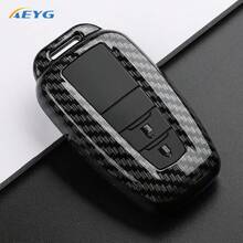 ABS Carbon Fiber Car Key Case Cover For To Yota Prius Camry Corolla CHR C-HR RAV4 Land Cruiser Prado Holder Accessories Keychain