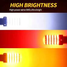 2pcs LED Car Lights, T20 7440 W21W And 3157 3156 P27W, Ultra Bright 60-SMD LED Replacement For Backup/Reverse Lights, Brake/Tail Lights, Turn Signal/Parking Or Running Lights, Automobile Parts - 144SMD - View 6