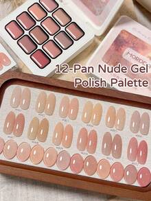 12-Colors Patter Glue Smudges Canned High Saturation Popular Semi-Solid Nail Polish Glue Nail Salon For Special Use - Nhiều màu - Xem 3
