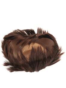 Brown Bald Jesus Priest Monk Cosplay Wig, Synthetic Hair Full Wig For Holiday Party, Stage Performance - Brown - View 5