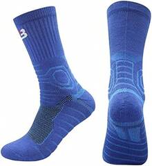 Calcetines Deportivos Hombres Sports Basketball Calcetines al aire libre Fitness Senderismo Ciclismo Atlético Compresión Toalla de algodón Towel Bottom Calcetines de la tripulación térmica Calcetines - Gris - Ver 6