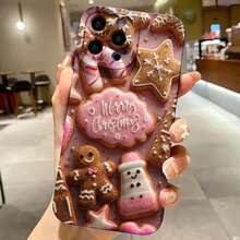 2026 nueva funda de teléfono esmerilada, funda de teléfono diseño de galletas de jengibre de Navidad, feliz Navidad para iPhone 17 14 13 12 11 Pro Max y funda de teléfono  Galaxy S23 S22 S21 S20 Plus, regalo de pareja para él y ella, regalo de vacaciones - Azul Klein - Ver 7