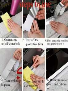 1/2 Roll, Waterproof Sink Sticker, Self-Adhesive Waterproof Aluminum Foil Tape, Countertop Anti-Mold Tape, Heat Insulation Aluminum Foil Tape, Kitchen & Bathroom Accessories - Aluminum Foil Waterproof Tape - View 12