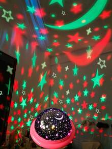 1pc Star Projector Night Light,,Dreamy Starry Sky Projector Light, Moon & Stars Projector Lamp, ,Led Romantic Atmosphere Night Light Gift, Holidays, Projects Stars & Moon,Cosmos Starry Projector Table Lamp For Bedroom Party Decoration Birthday Gift - Multicolor - View 4